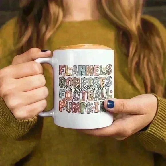 nataly thyme Other - Fannel and bonfires mug 11oz with Bamboo Lids and Stainless Steel spoon